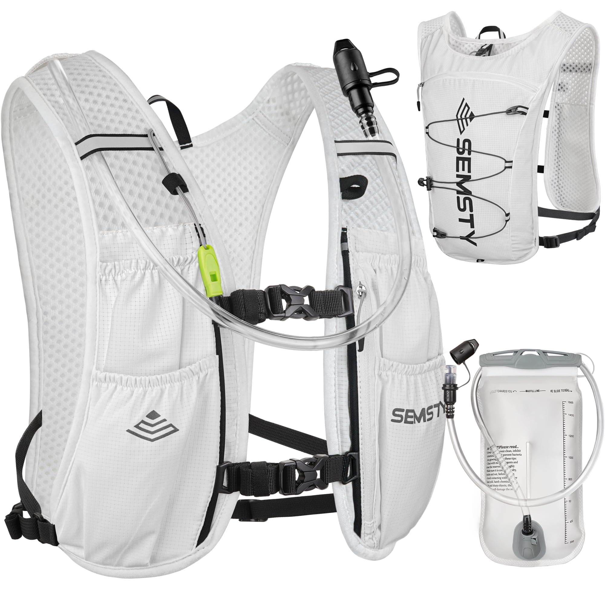 Hydration Vest 5L,Running Vest Pack with 1.5L Water Bladder,Lightweight Water Backpack for Hiking Running Cycling