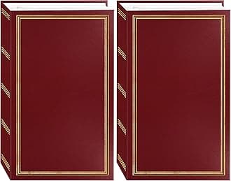 Pioneer Photo Albums Photo Album, 4"X6", 504 Photos | Burgundy | 3-Ring Pocket | Pack of 2