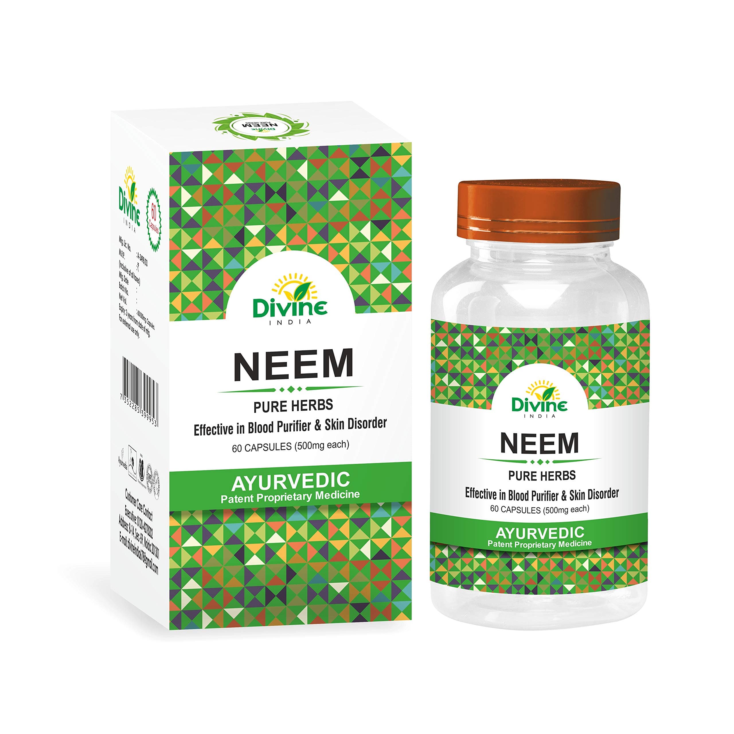 Divine India Neem Capsules 60 caps