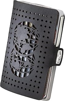 Stainless Steel with interchangeable Moneyclip - Slim Wallet - Leather Wallet - Premium Wallet - Stainless Steel Cardholder