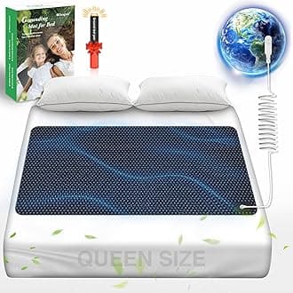 Grounding Mat For Bed, Pad Sleep, Anti-Slip Pu Leather Mattress With Cord, 27''×60‘’, Queen