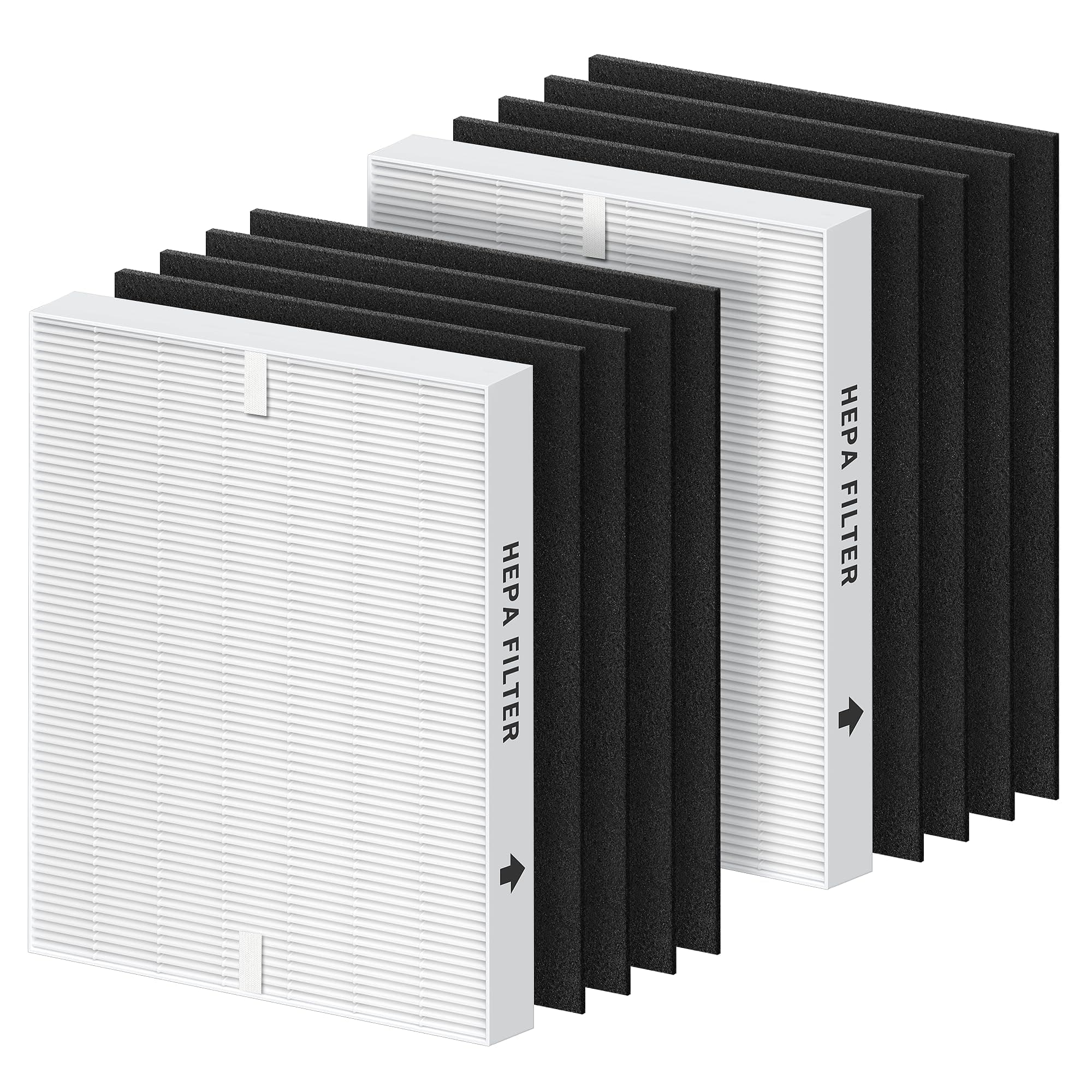 AP-1512HH Replacement Filter, Coway Airmega Filter Replacement, True HEPA Replacement Filter for Coway, Compatible with Coway AP1512 Air Purifier, Part #3304899, 2 HEPA & 8 Carbon Filters, 2-Pack