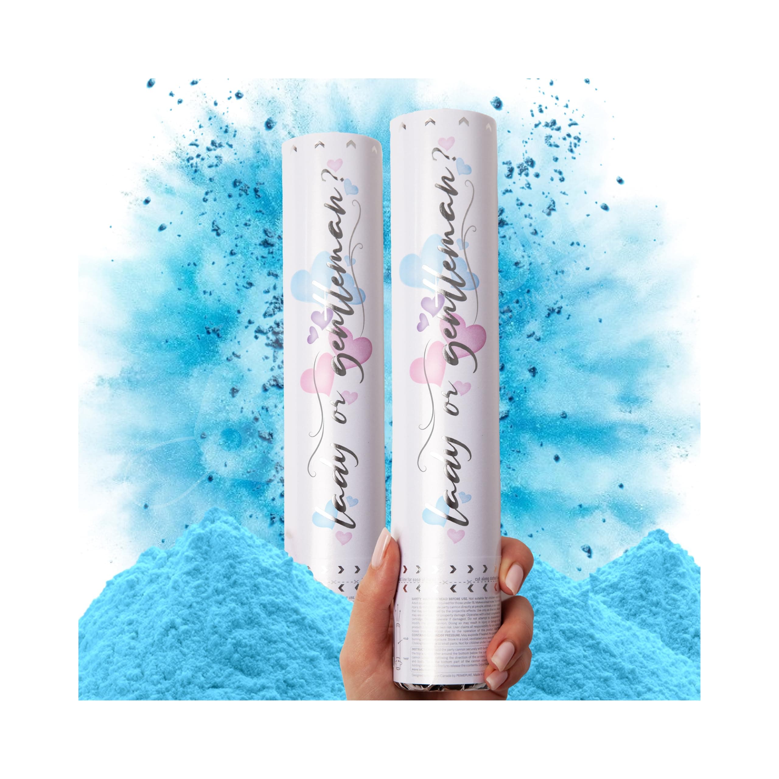 Gender Reveal Powder Cannons - 2 Pack
