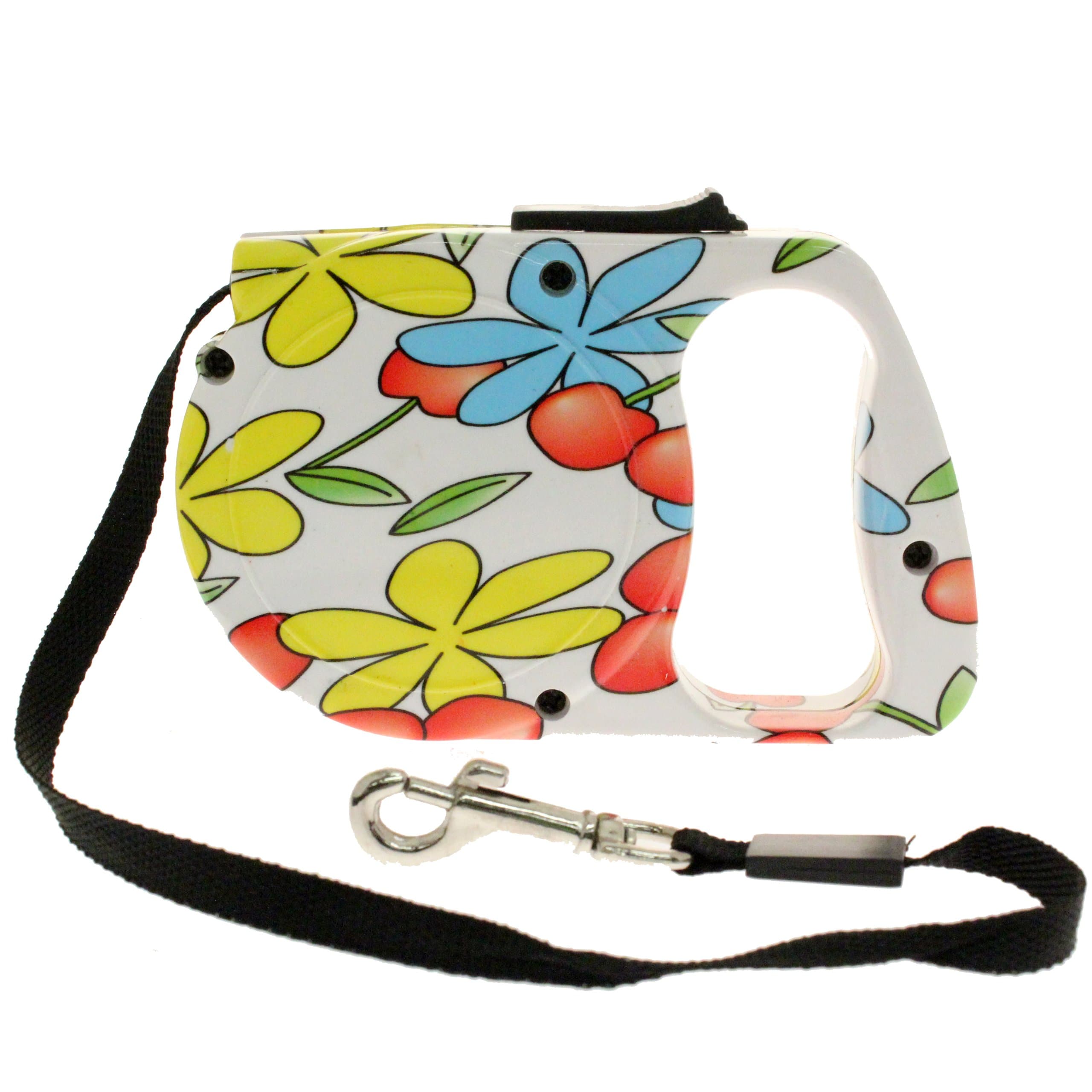 Mool Retractable Leash Size Dogs with Flower Design, Medium, 3 m