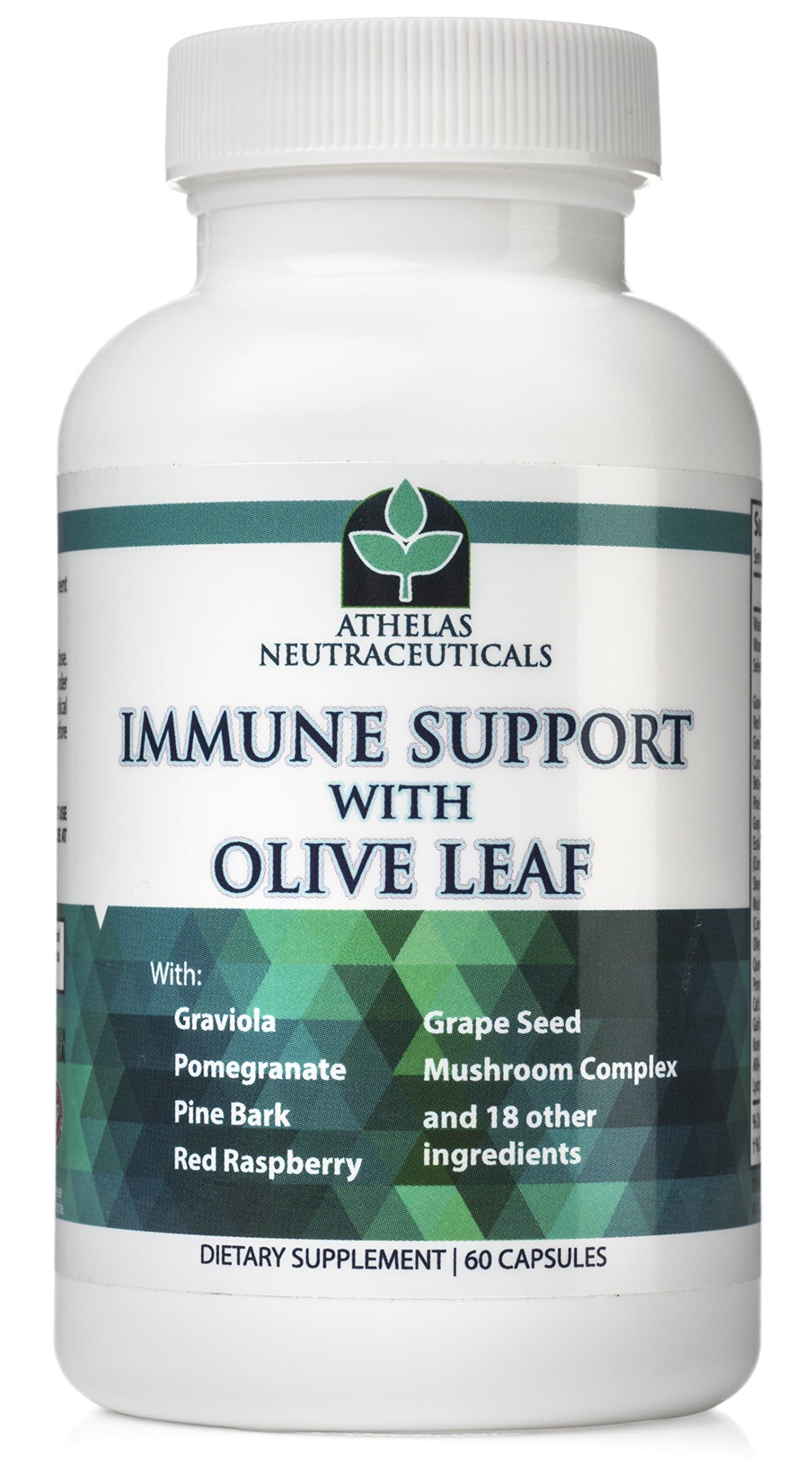 Olive Leaf Extract - Premium Full Spectrum Immune Support - All Natural with Graviola, Red Raspberry, Grape Seed, Quercetin, Antioxidants and Herbals - Full Body Wellness Supplement (Capsules)
