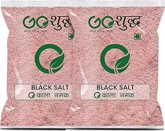 Goshudh Black Salt (Kala Namak) 1 kg Each (Pack of 2) 2000gm