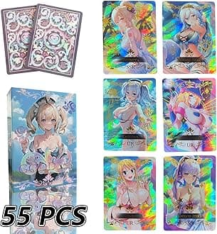 fuxi 55Pcs Goddess Story Card Holographic Golden Letter All Shiny Anime Swimwear Girl Collection Card