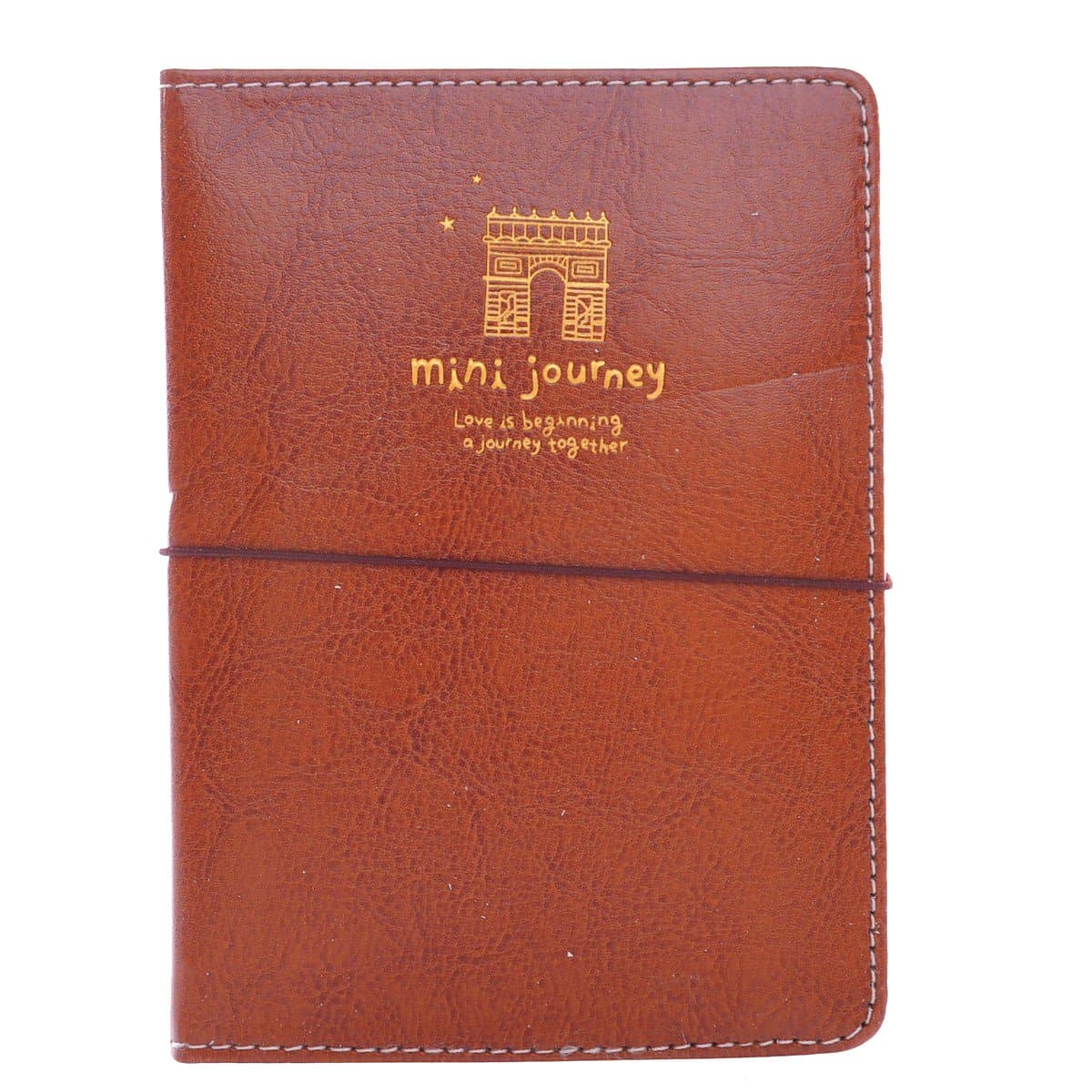 Mini Journey Leather Passport Wallet - Brown