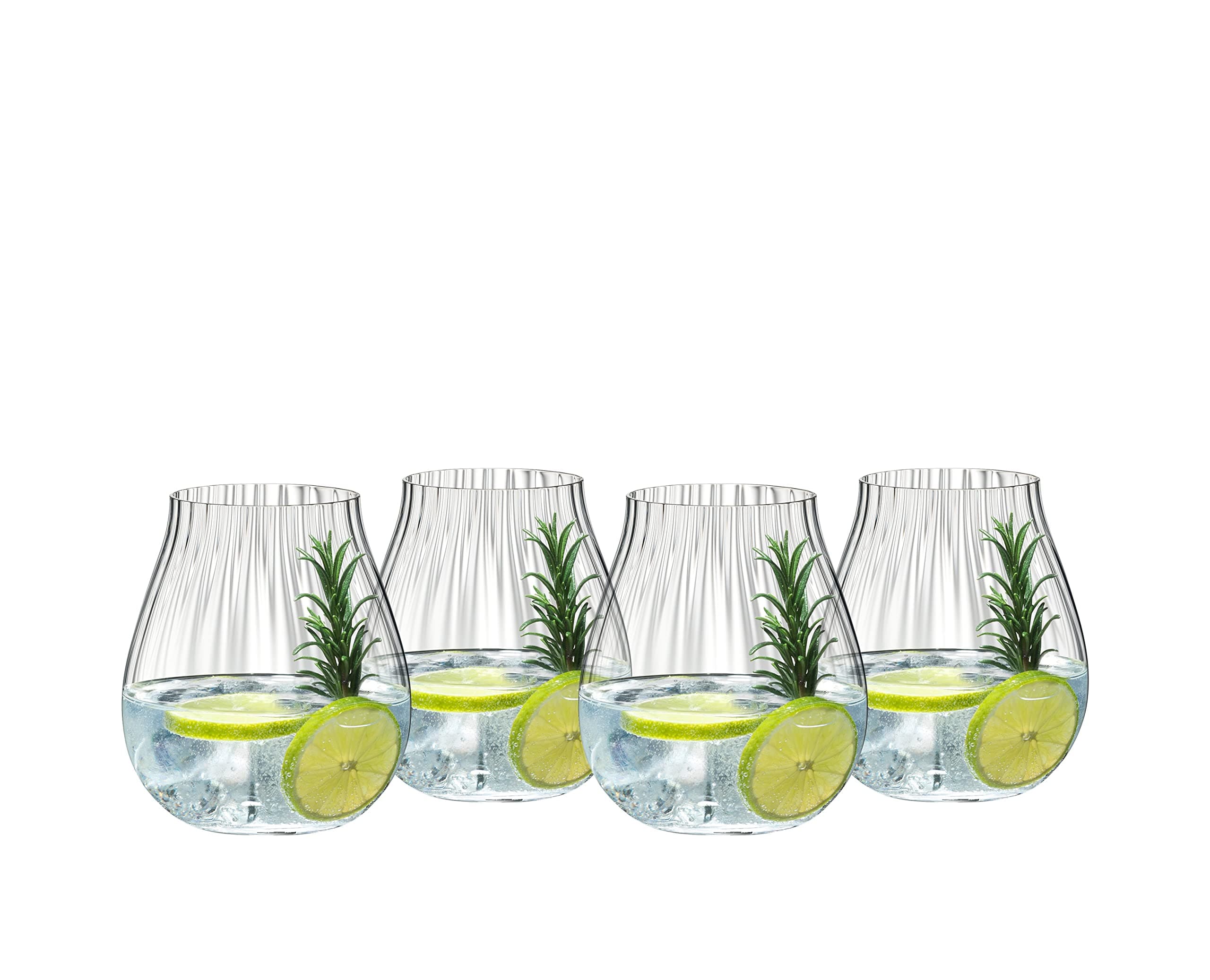 Optical O Gin Set of 4 (Stemless Glasses)