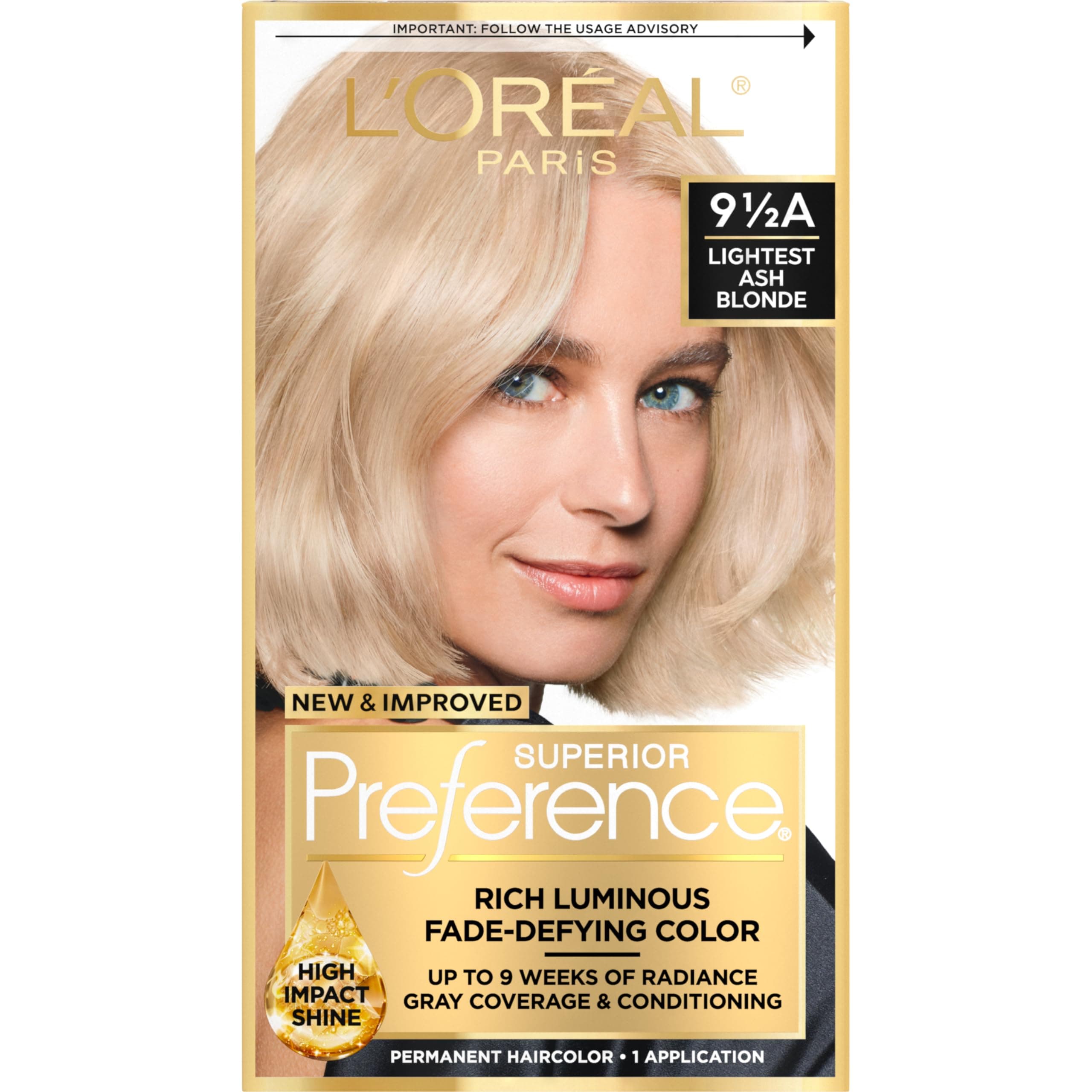 L'Oreal Preference Hair Color #9.5A Lightest Ash Blonde (Parallel Import)