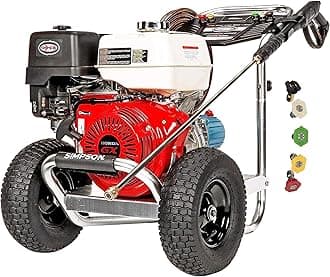 - Simpson 4200 PSI Gas Pressure Washer, 4.0 GPM Commercial Power Washer, Cold Water, Honda GX390 Engine, 50' Hose, Aluminum Series, 49-State Compliant (ALH4240)