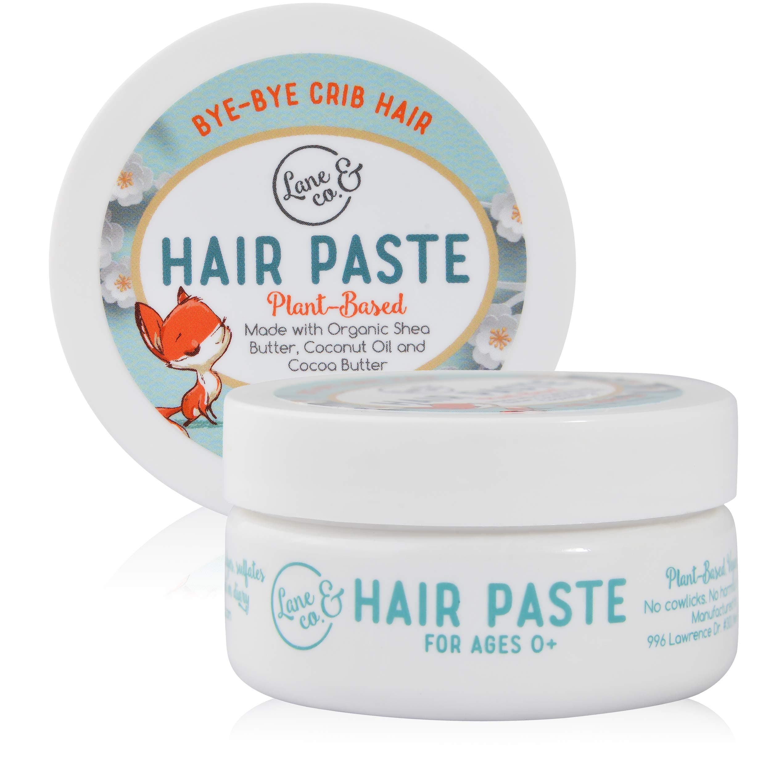 LANE & CO. Light Hold Hair Paste - Plant-Based Styling Paste for Babies, Toddlers, Kids - Natural & Organic Formula, Non-Sticky, Tames Flyaways & Bed Head, 2oz