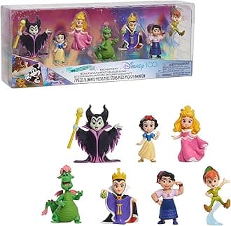 Disney100 Years of Enchantment Celebration Collection Limited Edition 7-piece Figure Pack, Officially Licensed Kids Toys for Ages 3 Up