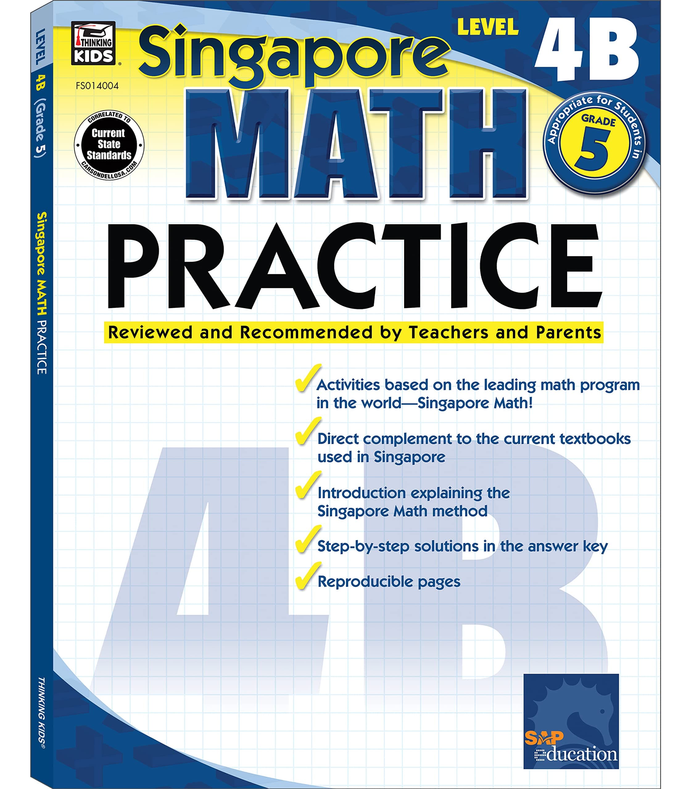 Singapore Math – Level 4B Math Practice Workbook for 5th Grade, Paperback, Ages 10–11 with Answer Key (Volume 13)