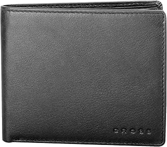 Cross Branded Wallet for Men Leather Original | Premium Slim Wallet for Men Stylish Money Bifold Genuine Leather Gents Purse with 10 Card Holder Slots - Black