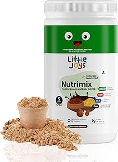 – Little Joys NutriMix Powder - Chocolate I Complete Nutrition Drink for Kids (2+ Years)I No Refined Sugar I Calcium, DHA, Vit A, C I With Almonds, Dates, Walnuts, Chia & Flax I 100% Vegetarian I 400 gm