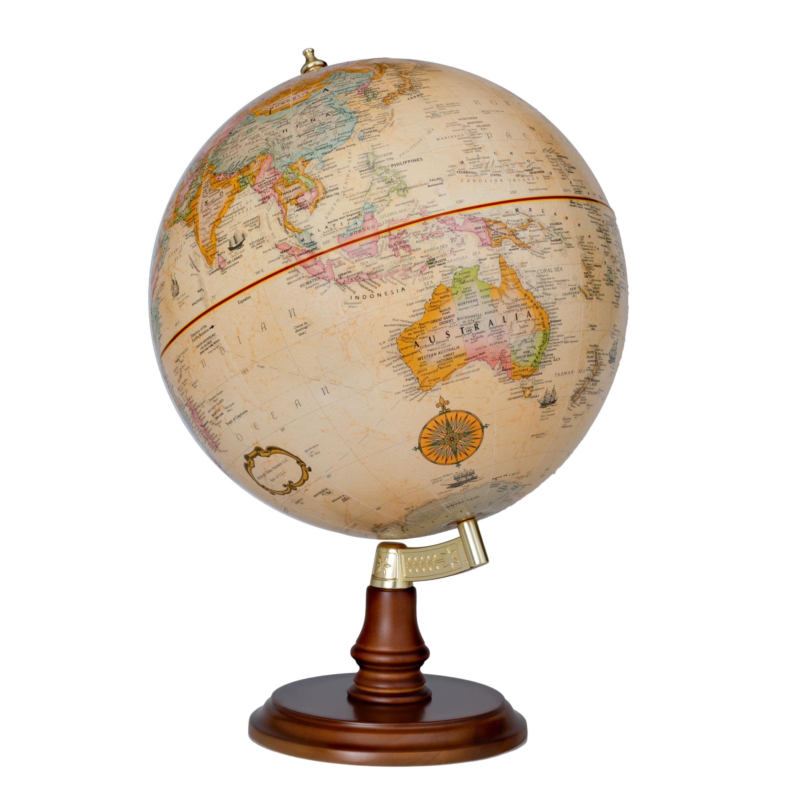 Globes Cranbrook Globe, Antique Ocean, 12-Inch Diameter