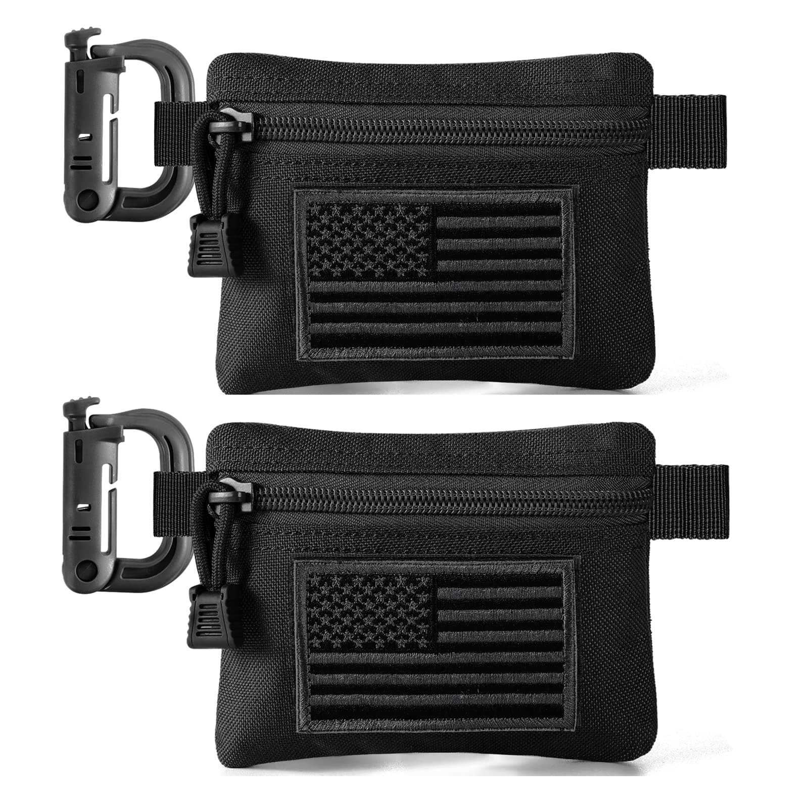 FRTKK 2 Pack Tactical Compact EDC Pouches Military Molle Utility Pouch Accessories Organizer Pouch Coin Purse Keychain Pocket Credit Card Holder Waist Pack