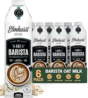 1925 Oat Milk Barista Edition – 32oz (6-Pack) Plant-Based, Vegan, Dairy-Free, Kosher, Gluten-Free, Non-GMO, Froths for Lattes & Iced Coffee, 20g Whole Grains per Serving, Simple Ingredients