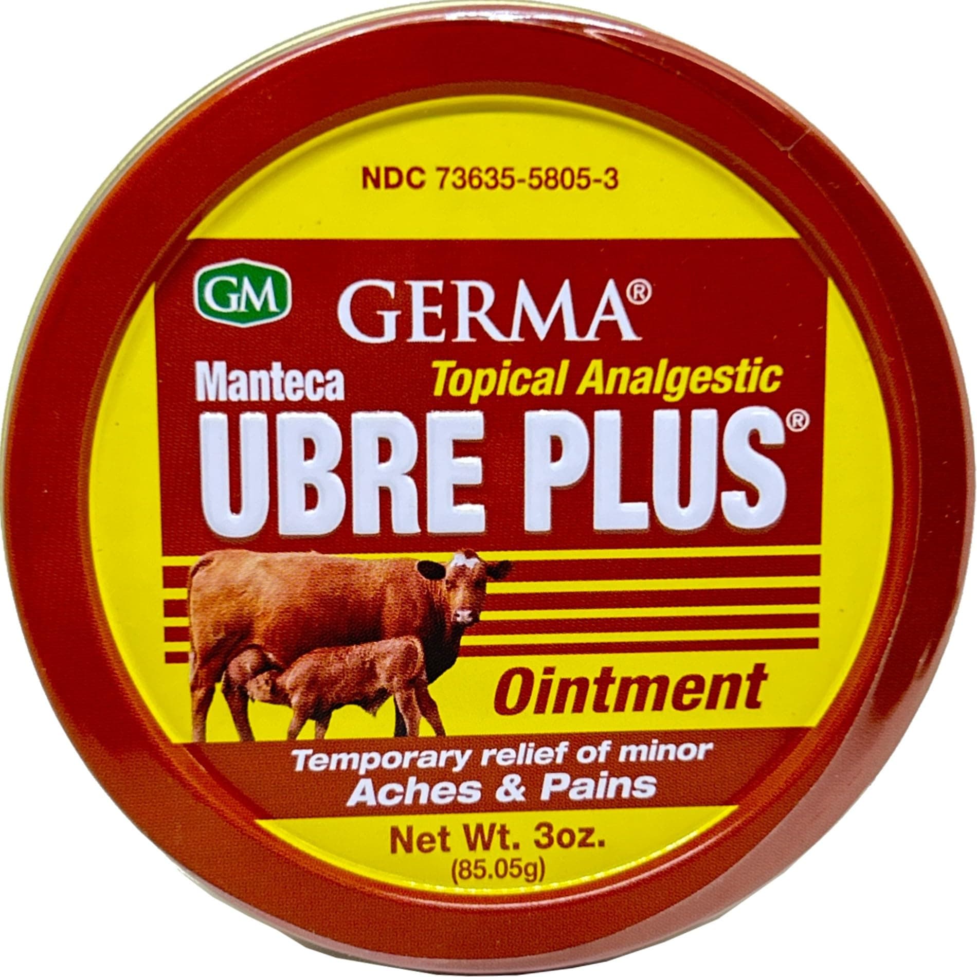 Germa Manteca Ubre Plus Ointment 3 oz. Lata 4-PACK