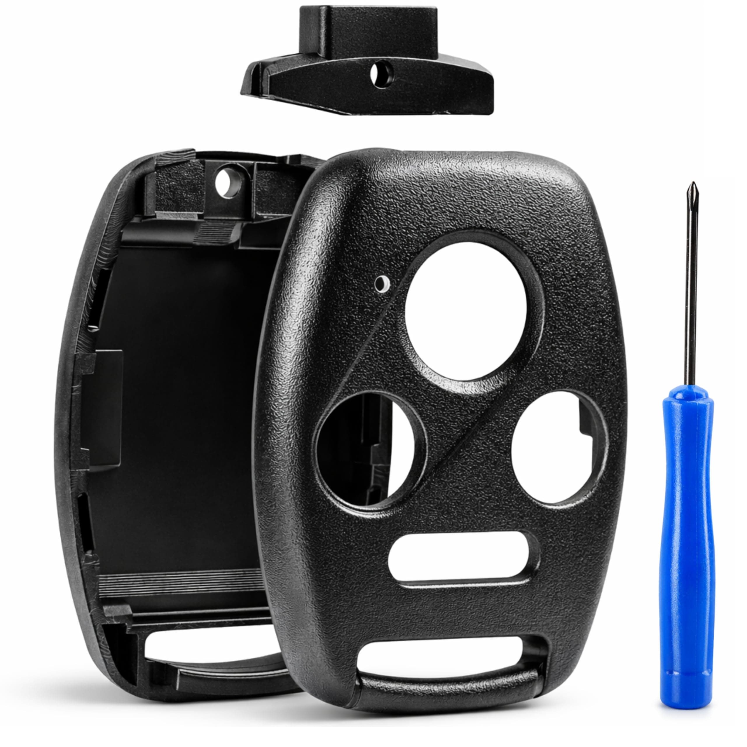 CUTTING NOT REQUIRED - Key Fob Keyless Entry Remote Shell Case & Pad fits Honda 2003-2012 Accord / 2006-2013 Civic EX / 2009-2015 Pilot /2005-2006 CR-V, Honda Key Cover