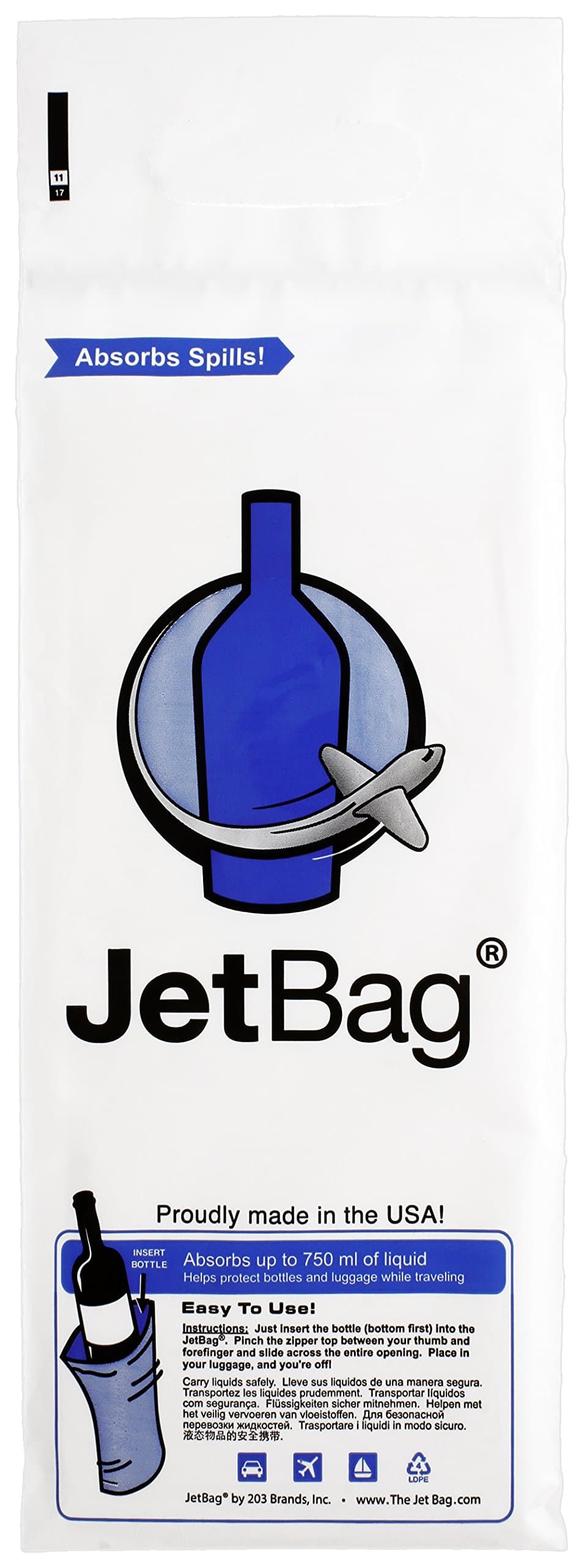 Jet Bag Bold - The Original Reusable, Protective & Absorbent Bottle Bags - Made in The USA