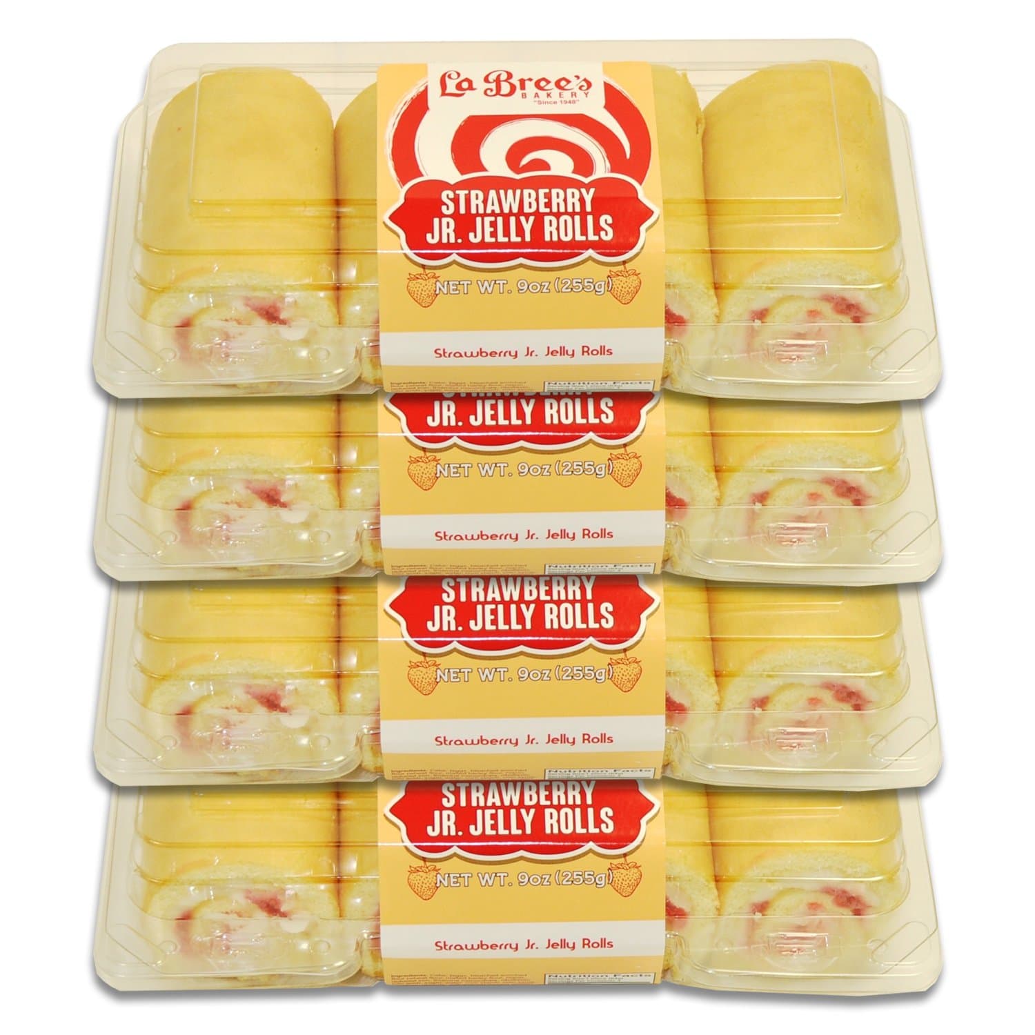 Junior Cake Rolls - 4 Packages (Strawberry Jelly)