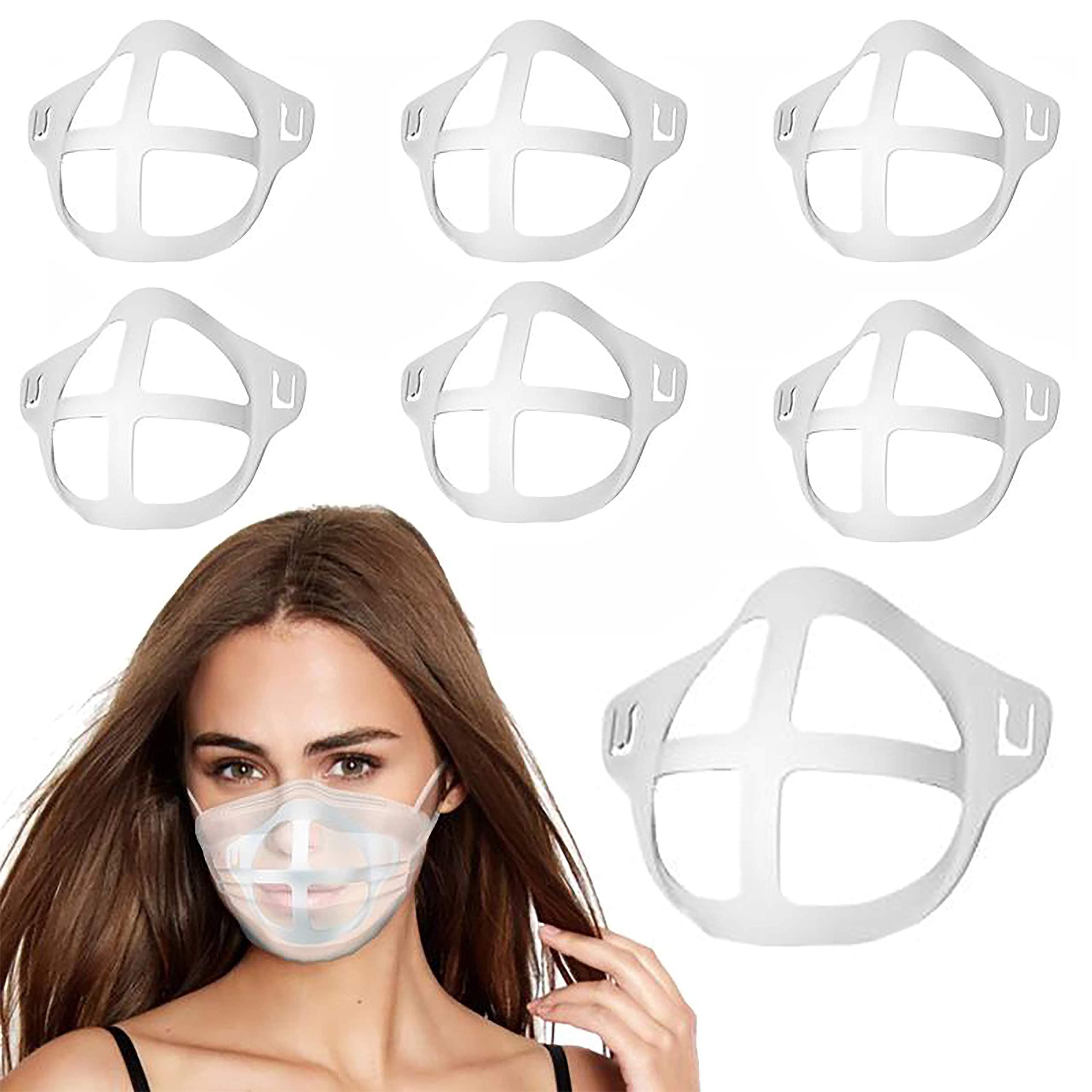 (7PCS) Microbird Face Mask Bracket -Space mask for glasses wearers -Mask frame silicone -mask inserts for breathing room- Comfortable Adult 3D mask guard-Mask space bracket Accessories