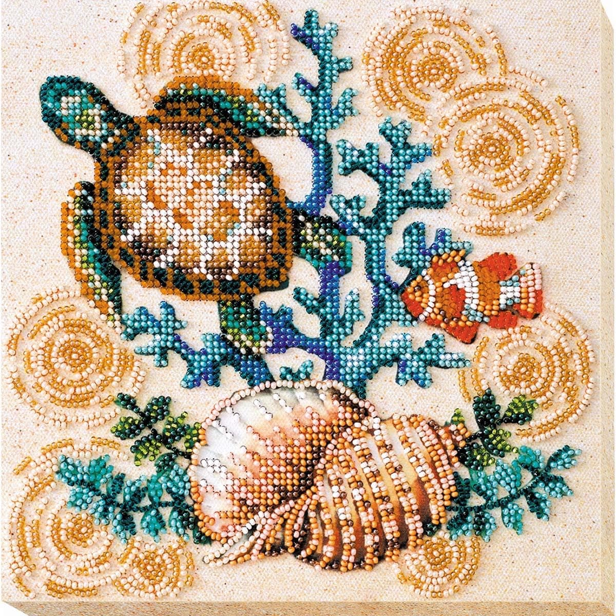 Merpeople Beaded Embroidery Kit, Blue