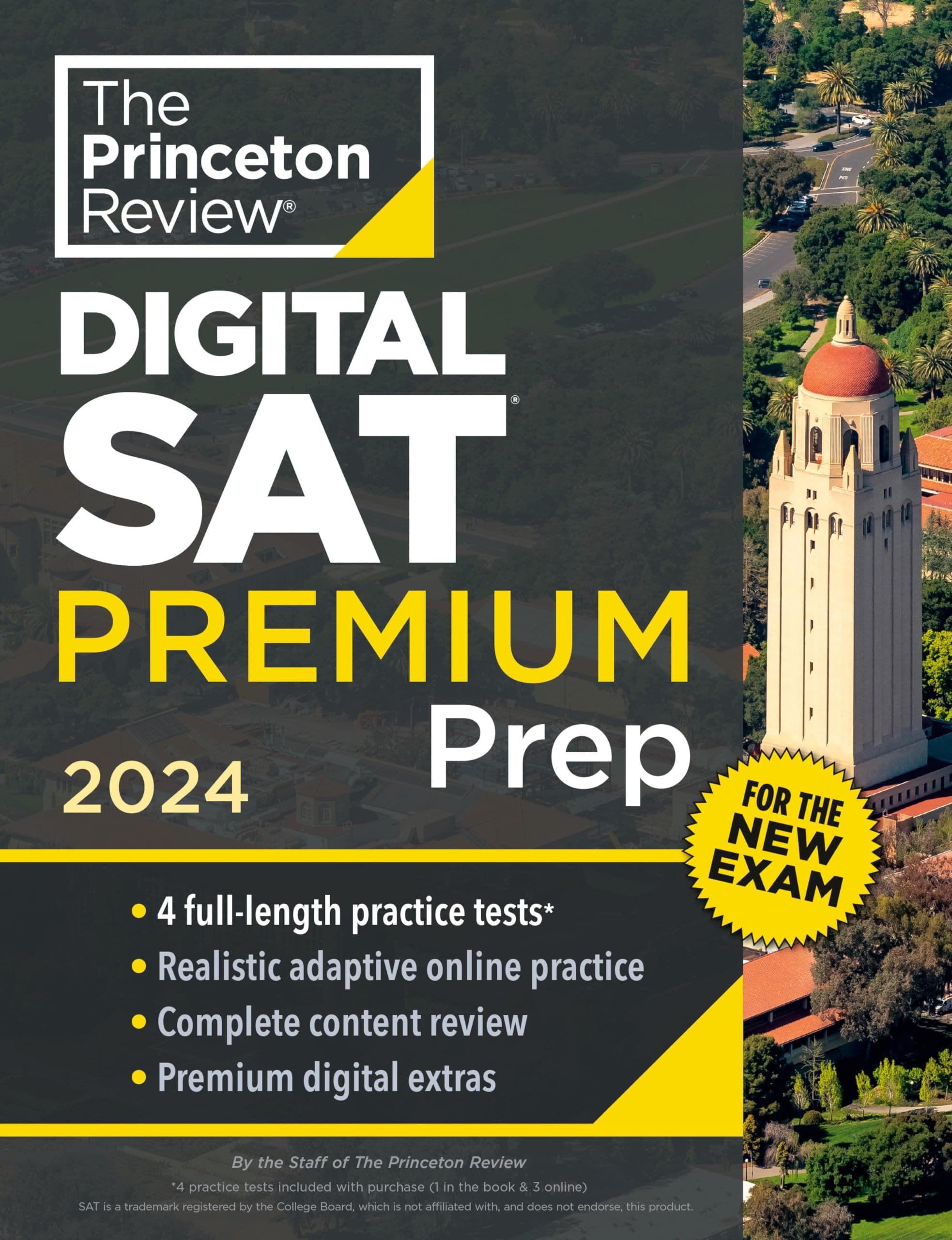 Princeton Review Digital SAT Premium Prep, 2024: 4 Practice Tests + Online Flashcards + Review & Tools (2024)