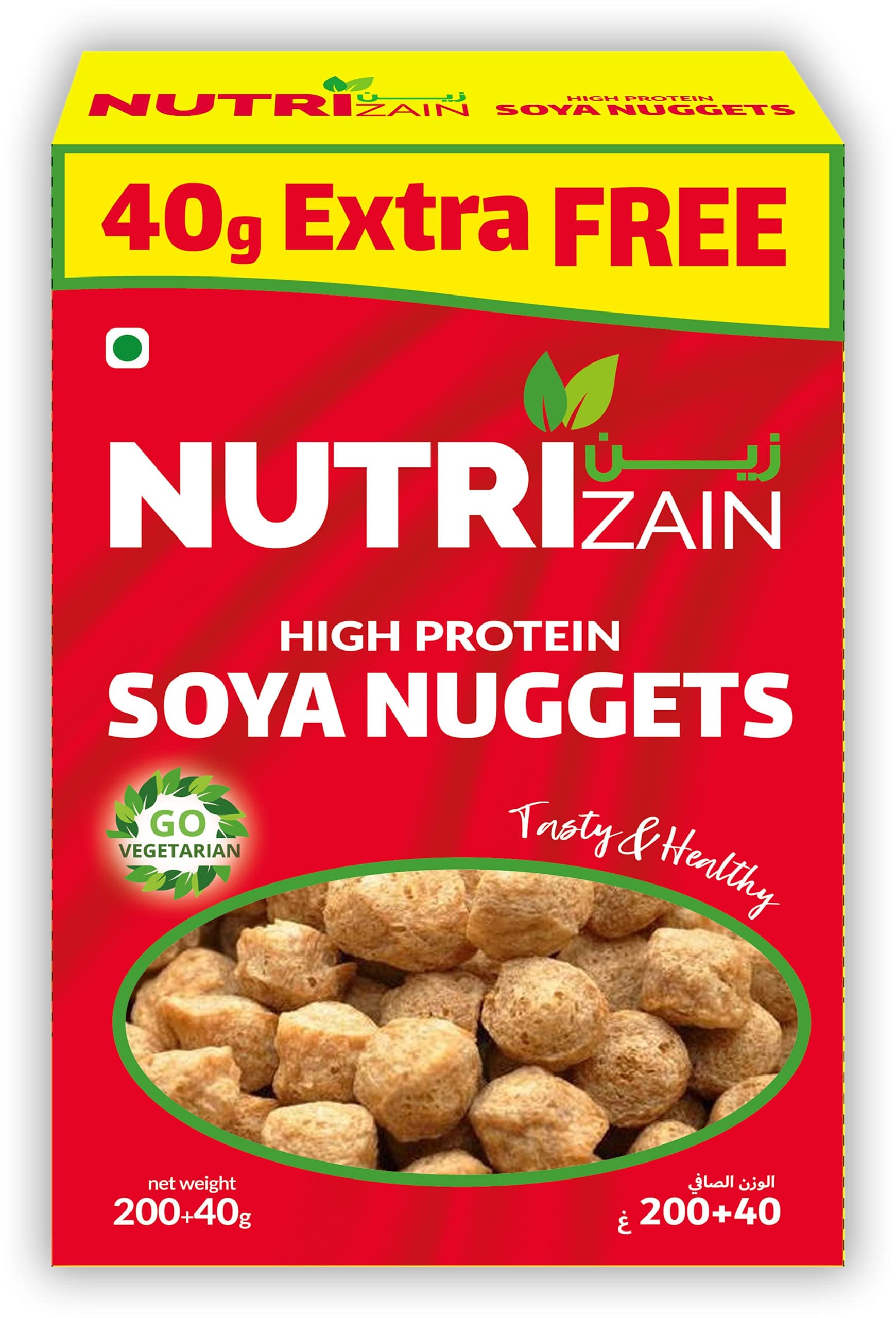 Nutrizain Soya Chunks (Soya Nuggets), 240 gm