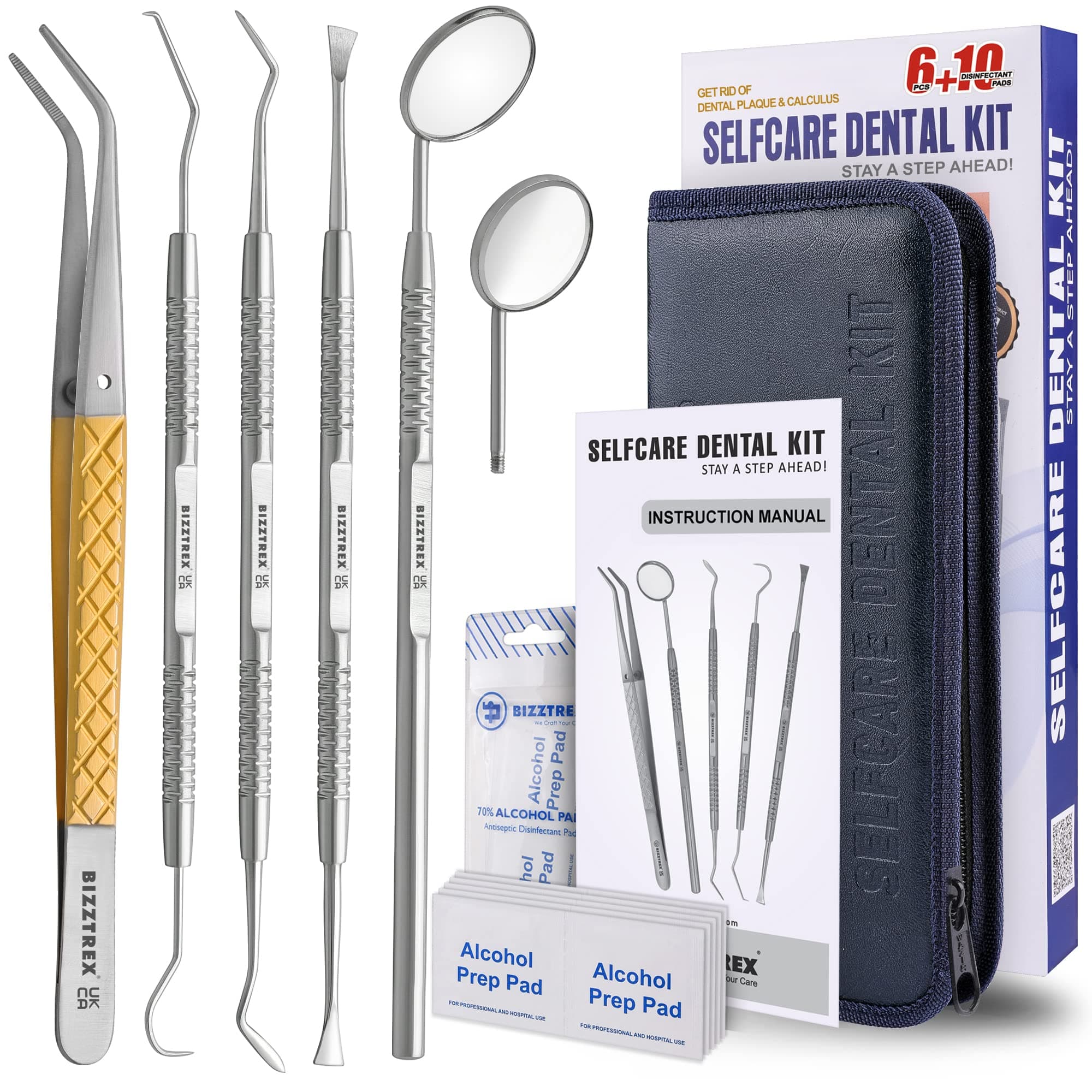 – All-In-One Teeth Cleaning Plaque Removal Kit for Effective Dental Plaque Removal- Includes, Plaque Remover for Teeth and other Essential Dental Tools for a Thorough Teeth Cleaning Experience