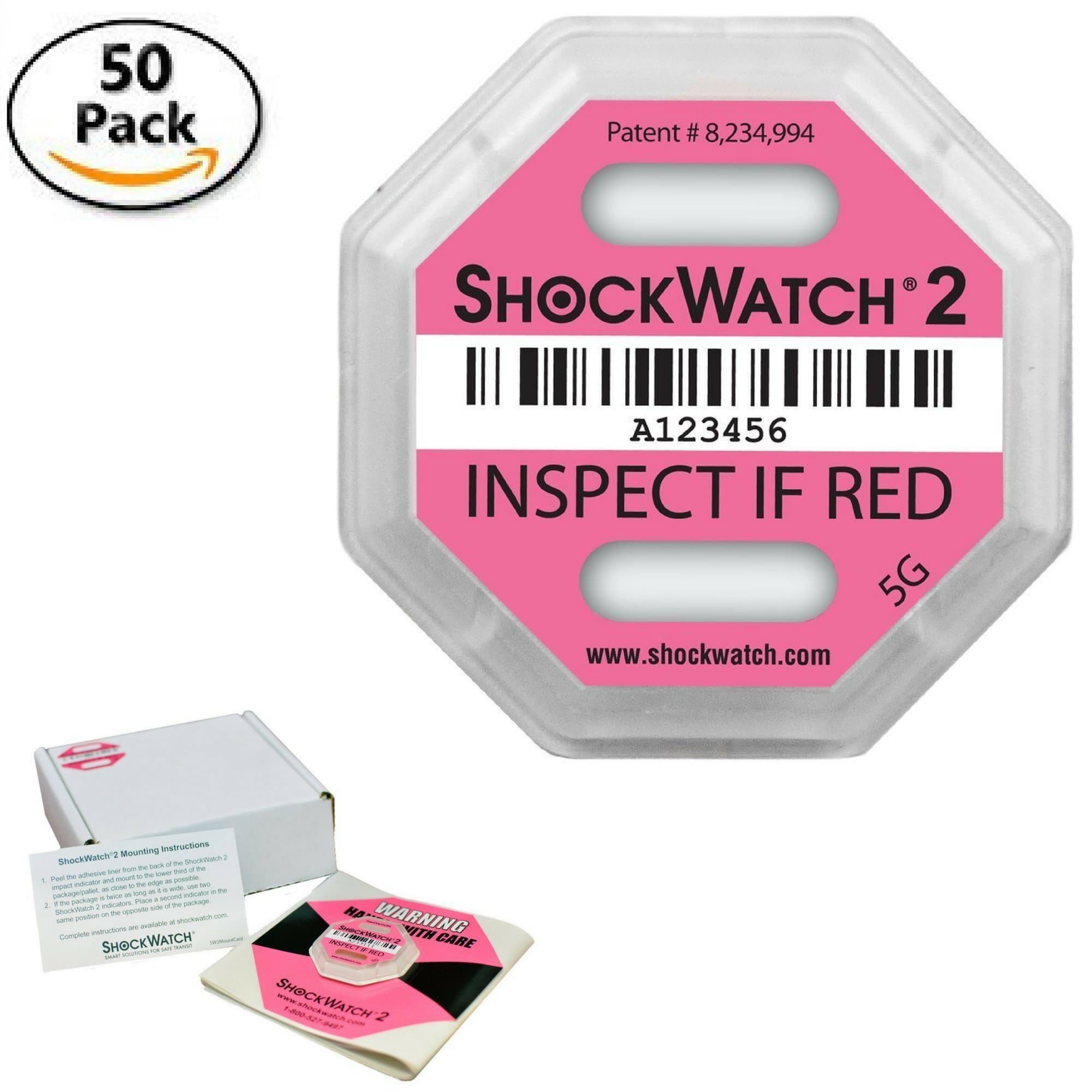 2.0 5G Impact Shipping Indicators - Transportation Device to Prevent & Record Shipping and Storage Damage | 50 Pack