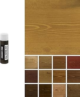 Wood Stain Water-Based - (Golden Pine) – Non-Toxic, Eco-Friendly & Quick Drying - Easy-to-Apply, Concentrated Formula for All Wood Types – 15ml Tester Pot