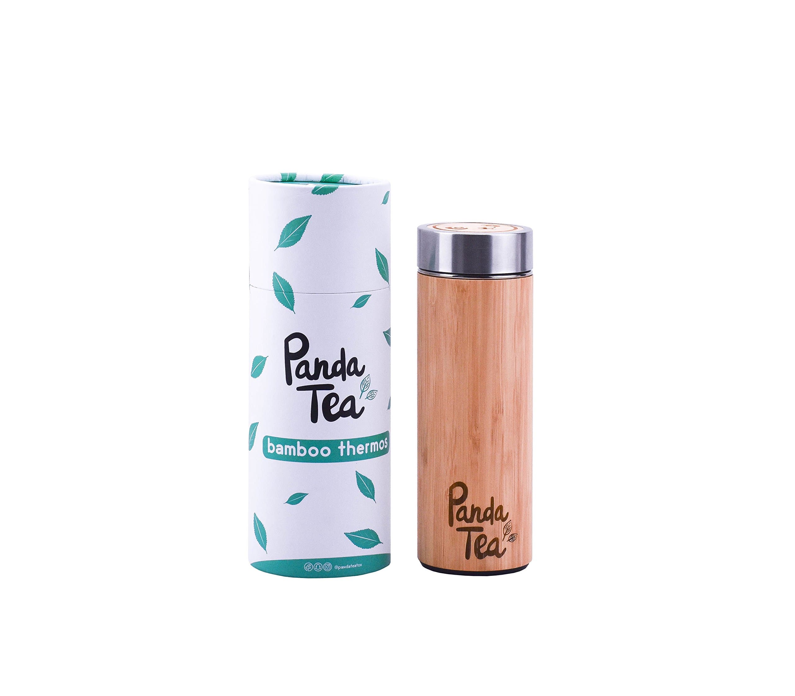 Panda Tea Eco-Friendly Bamboo Thermos, 360 ml