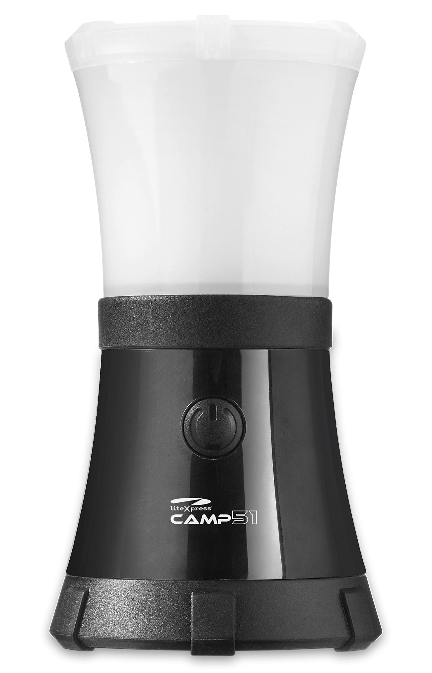 LiteXpress 51 Floatable Camping Lantern, up to 200 Lumen, Plastic Casing, Power Output Complies with ANSI Standard, Black