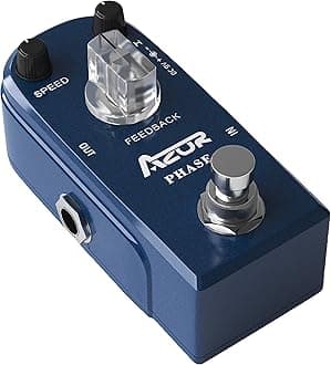 Phase Pedal Mini Analog Effect Pedal for Electric Guitar & Bass True Bypass, Pure Signal Processing Compact & Portable Design Stage & Studio Use