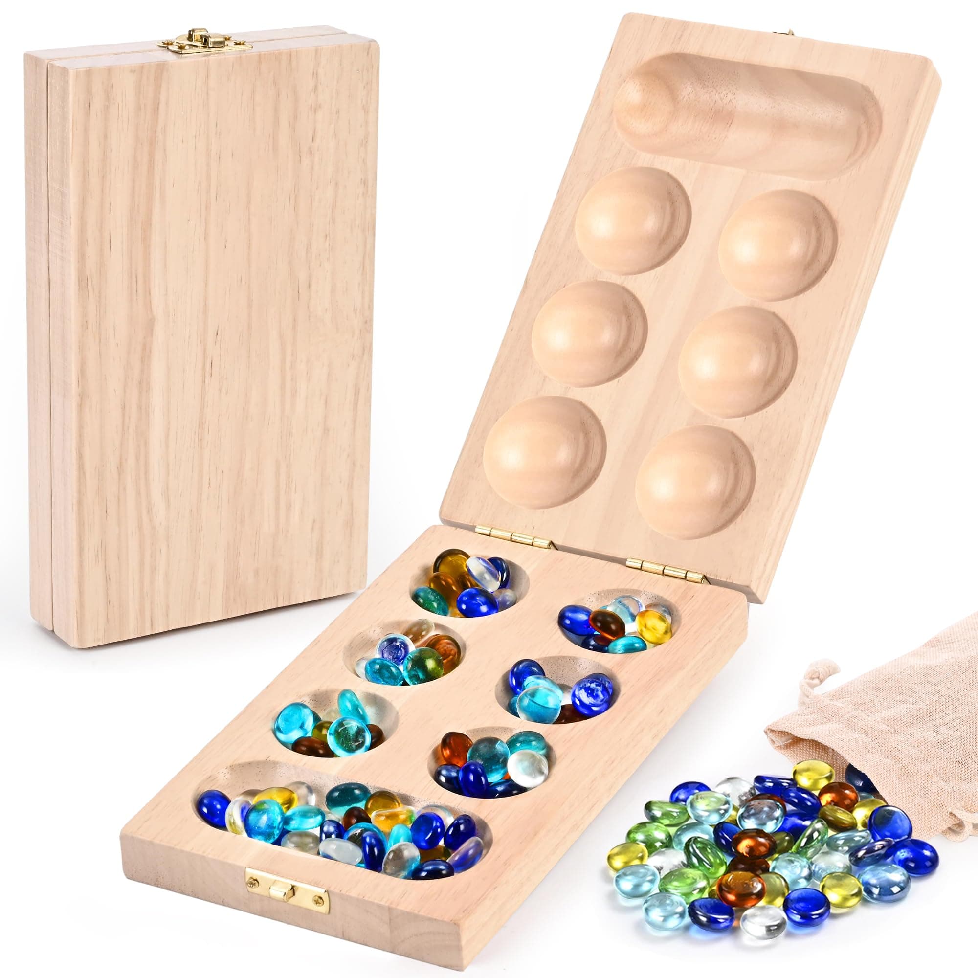 ropoda Wooden Mancala Board Game