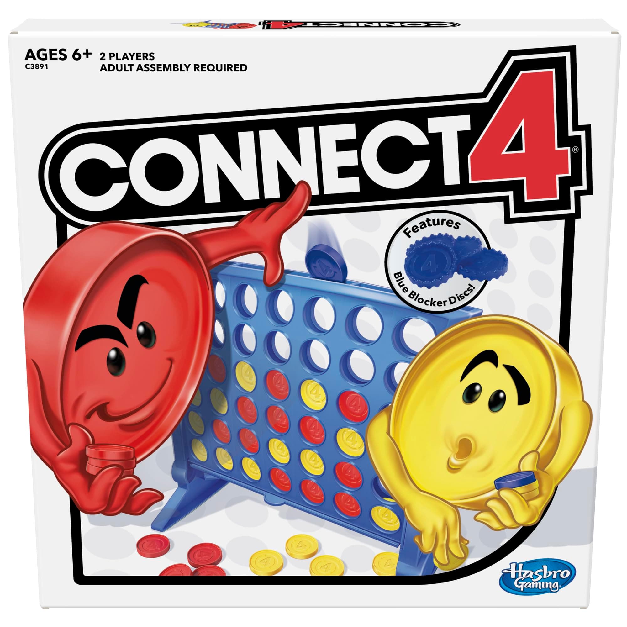 Connect 4 Strategy Board Game for Ages 6 and Up (Amazon Exclusive)