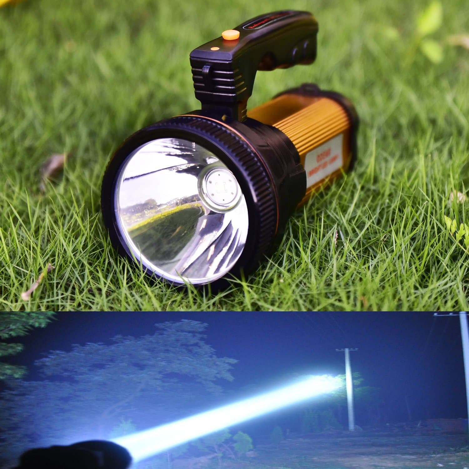 ODEAR Super Bright Torch Searchlight Handheld Portable LED Spotlight USB Rechargeable Multi-Function Flashlight Outdoor Long Shots Lamp