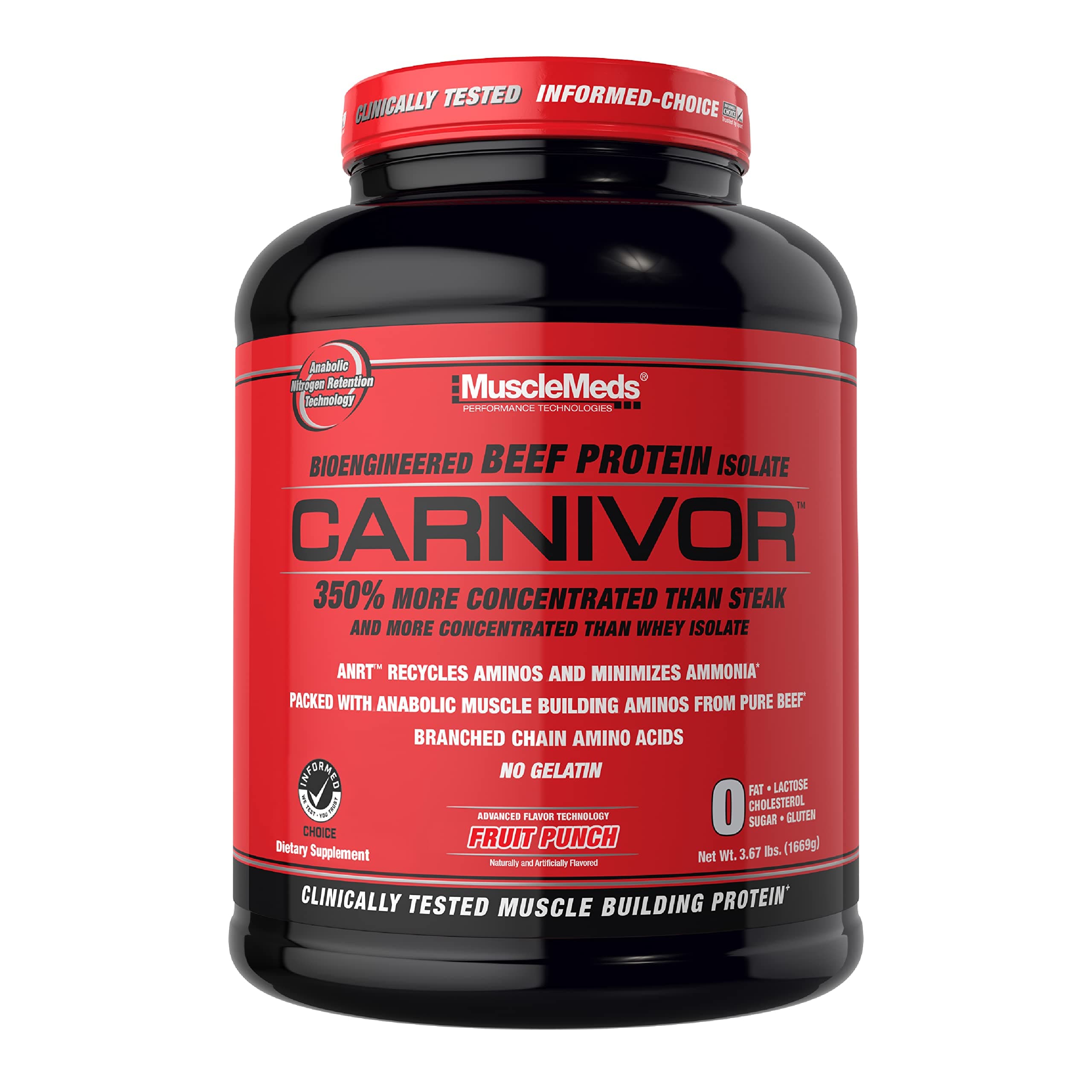 Carnivor Beef Protein Isolate Powder, Fruit Punch, 4 lb