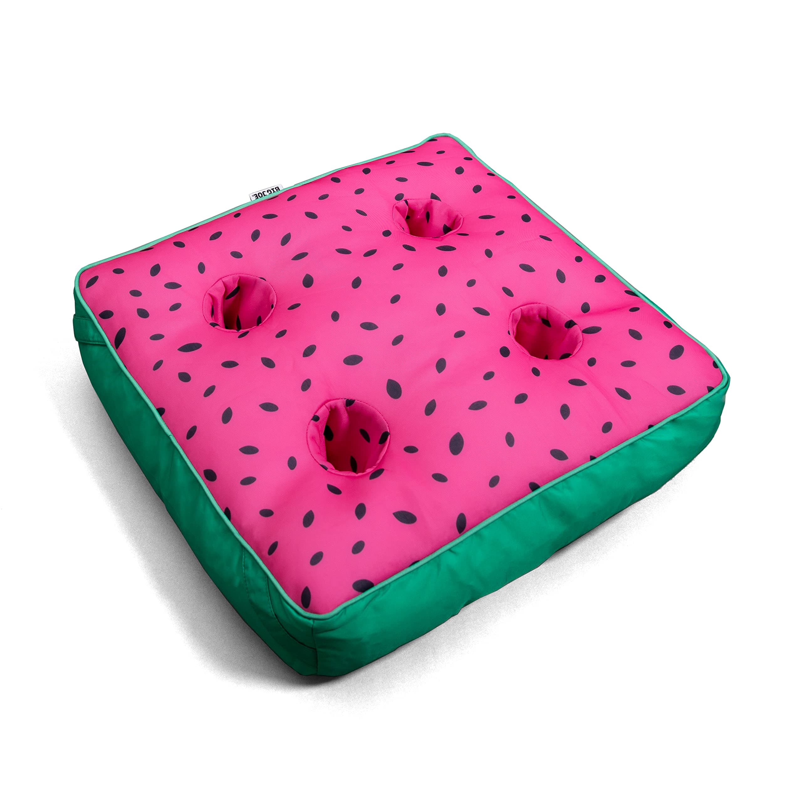 Big JoeCaptain's Caddie No Inflation Needed Pool Float Drink Holder, Summer Melon Double Sided Mesh, Quick Draining Fabric, 2 feet