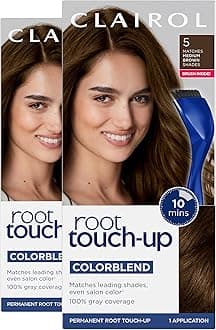 Clairol Root Touch-Up by Nice'n Easy Permanent Hair Dye, 5 Medium Brown Hair Color, Pack of 2