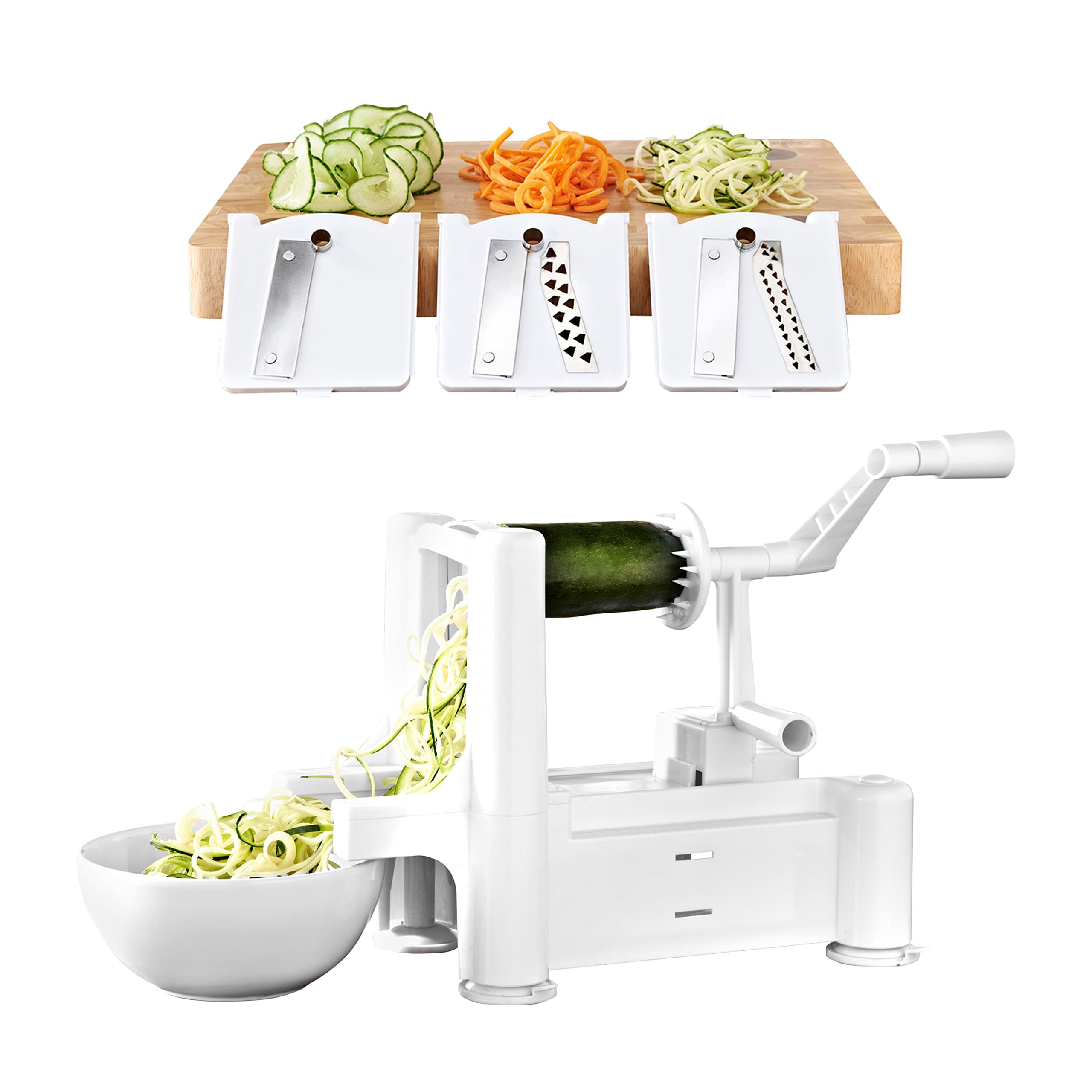Anika Home Tri-Blade Spiralizer, White