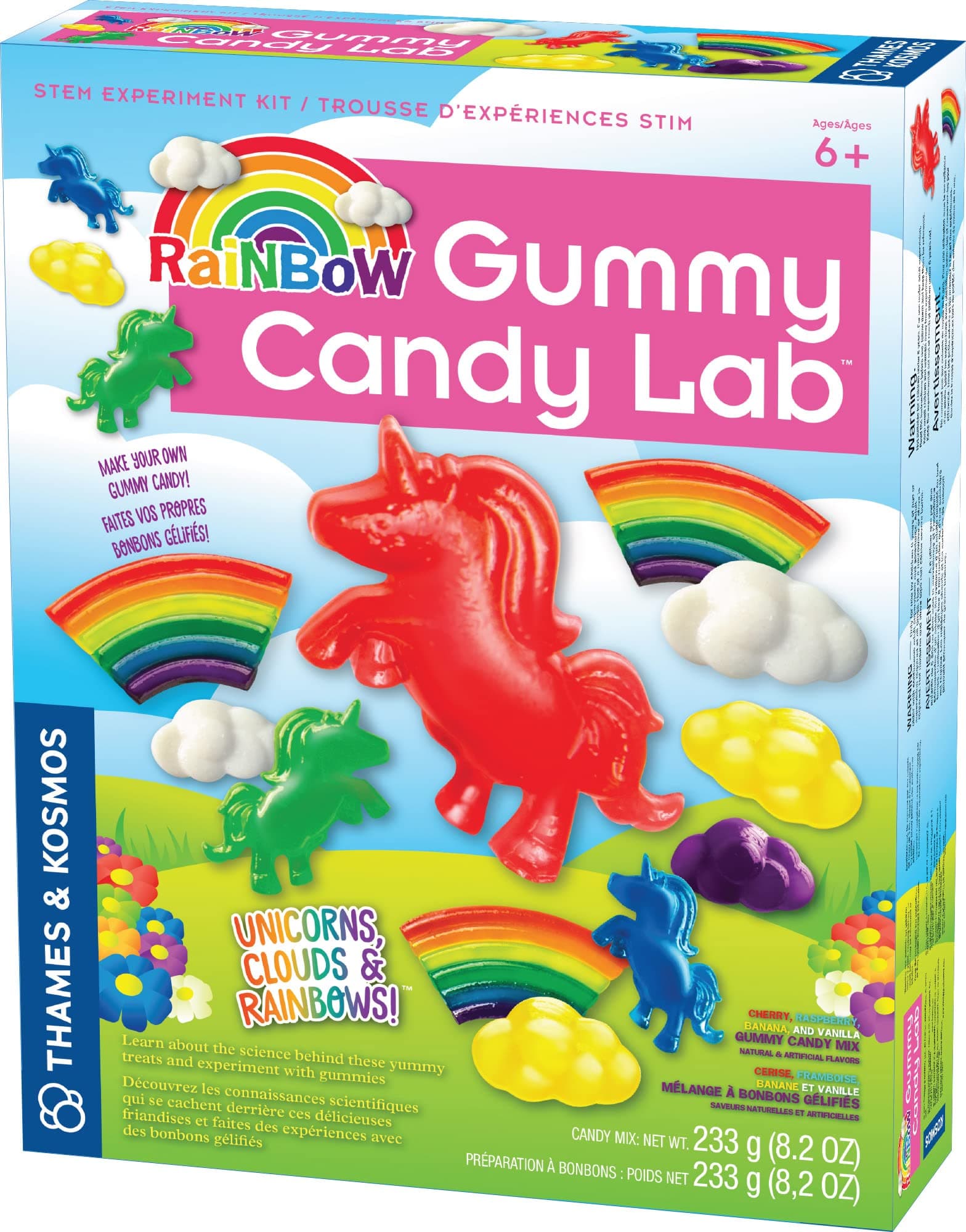 Rainbow Gummy Candy Lab - 2L (EN/FR) Unicorns, Clouds & Rainbows! Sweet Science STEM Experiment Kit, Make Your Own Gummy Candies in Cool Shapes & Colors