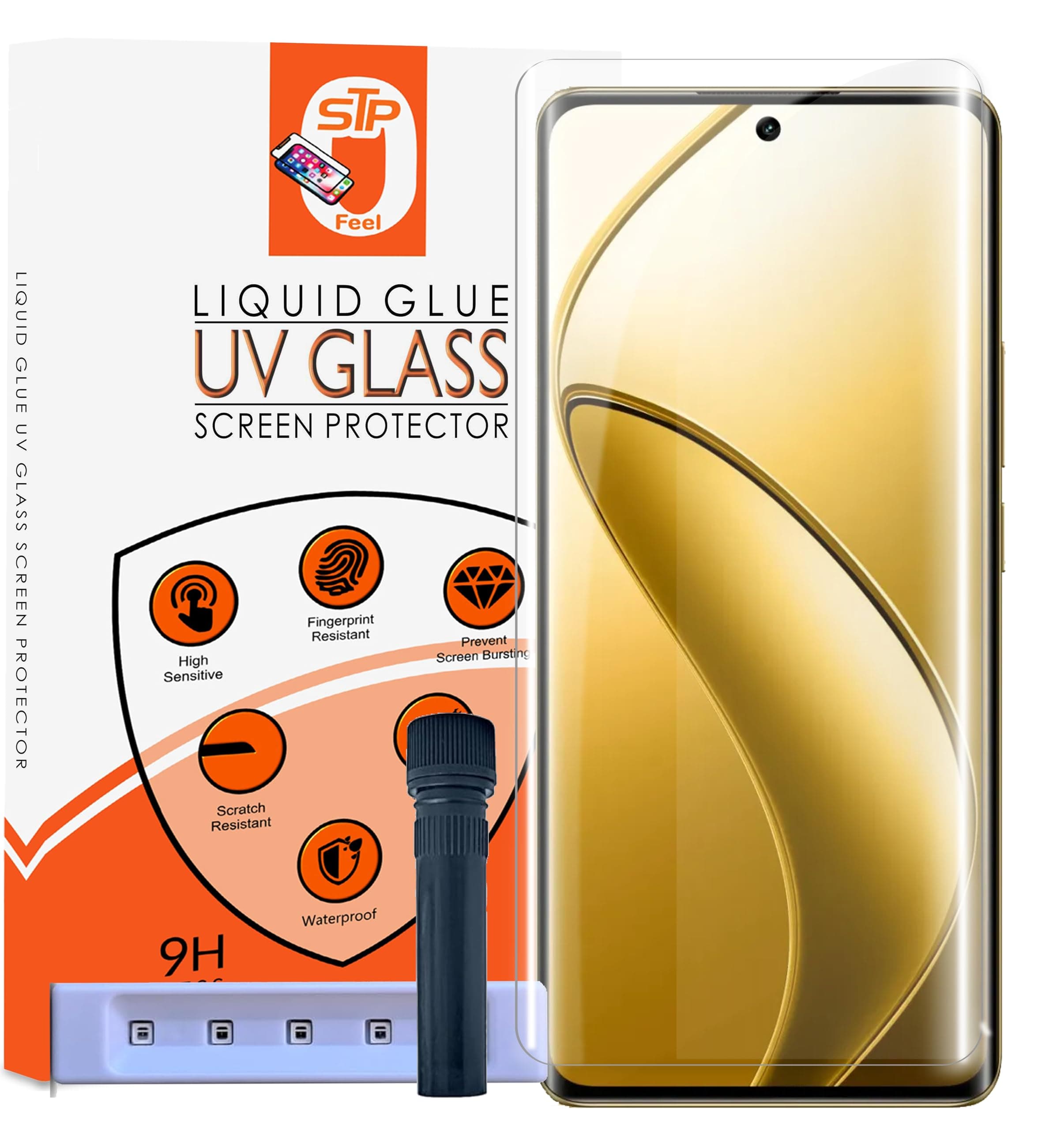 UV HD+ Tempered Glass Screen Protector Guard Compatible For Realme 10 Pro+ Plus 5G / 11 Pro / 11 Pro+ Plus (6.7 Inch, Pack of 1) Full Adhesive UV Curved Case Friendly HD+ Clarity