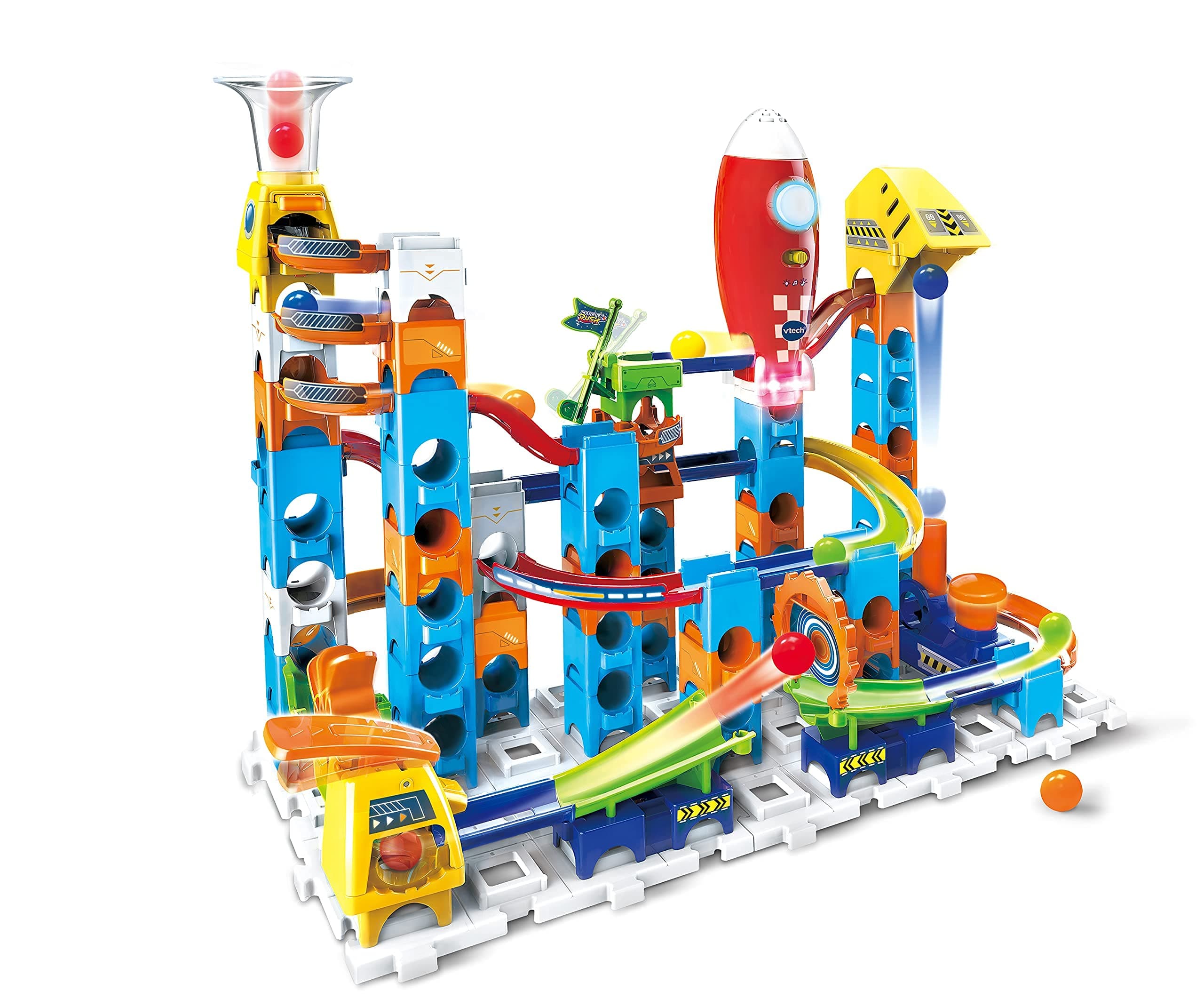 VTech Marble Rush Launch Pad Construction Toys with 10 Marbles & 75 Building ...