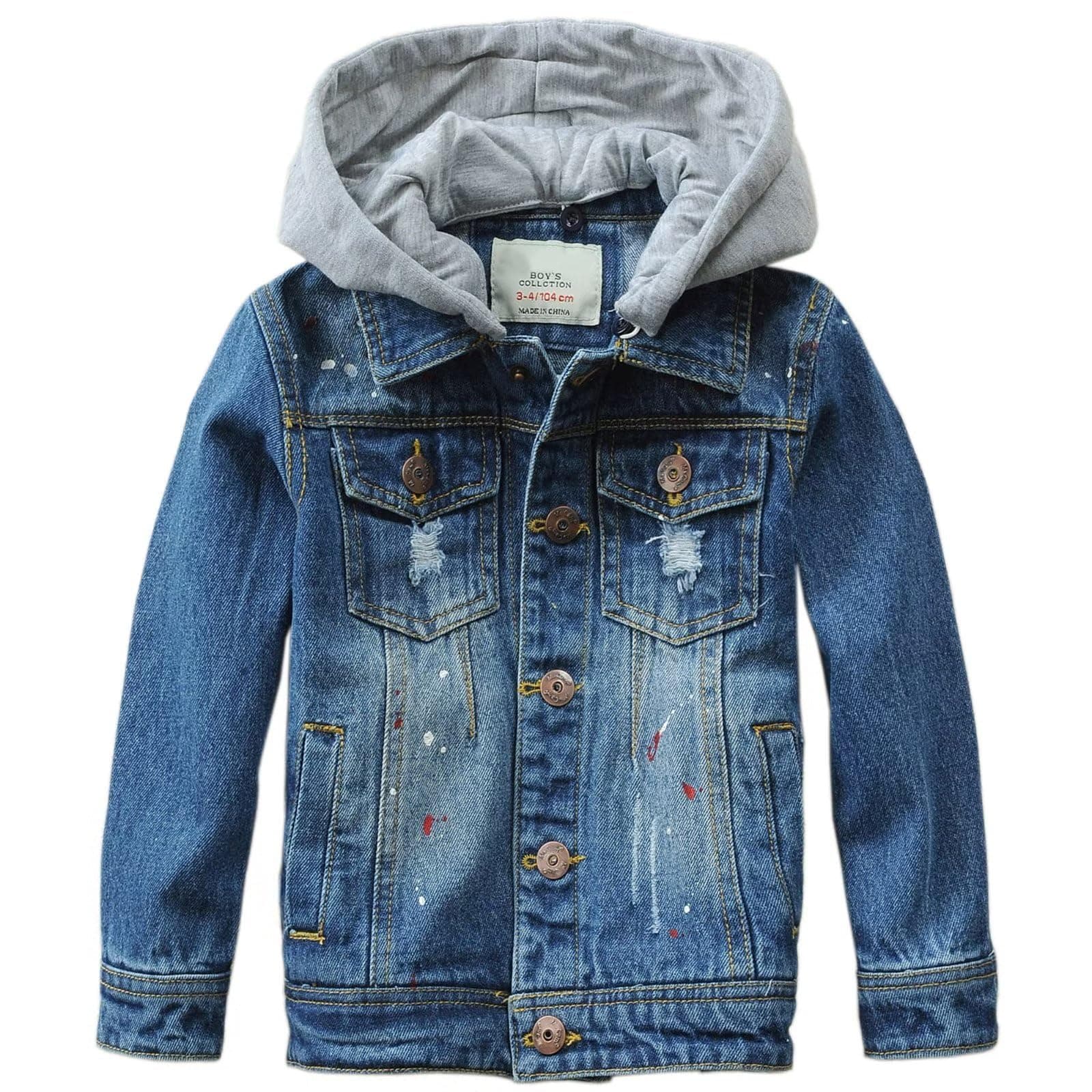 Boys' Denim Jacket Outerwear, 12M-12 Years