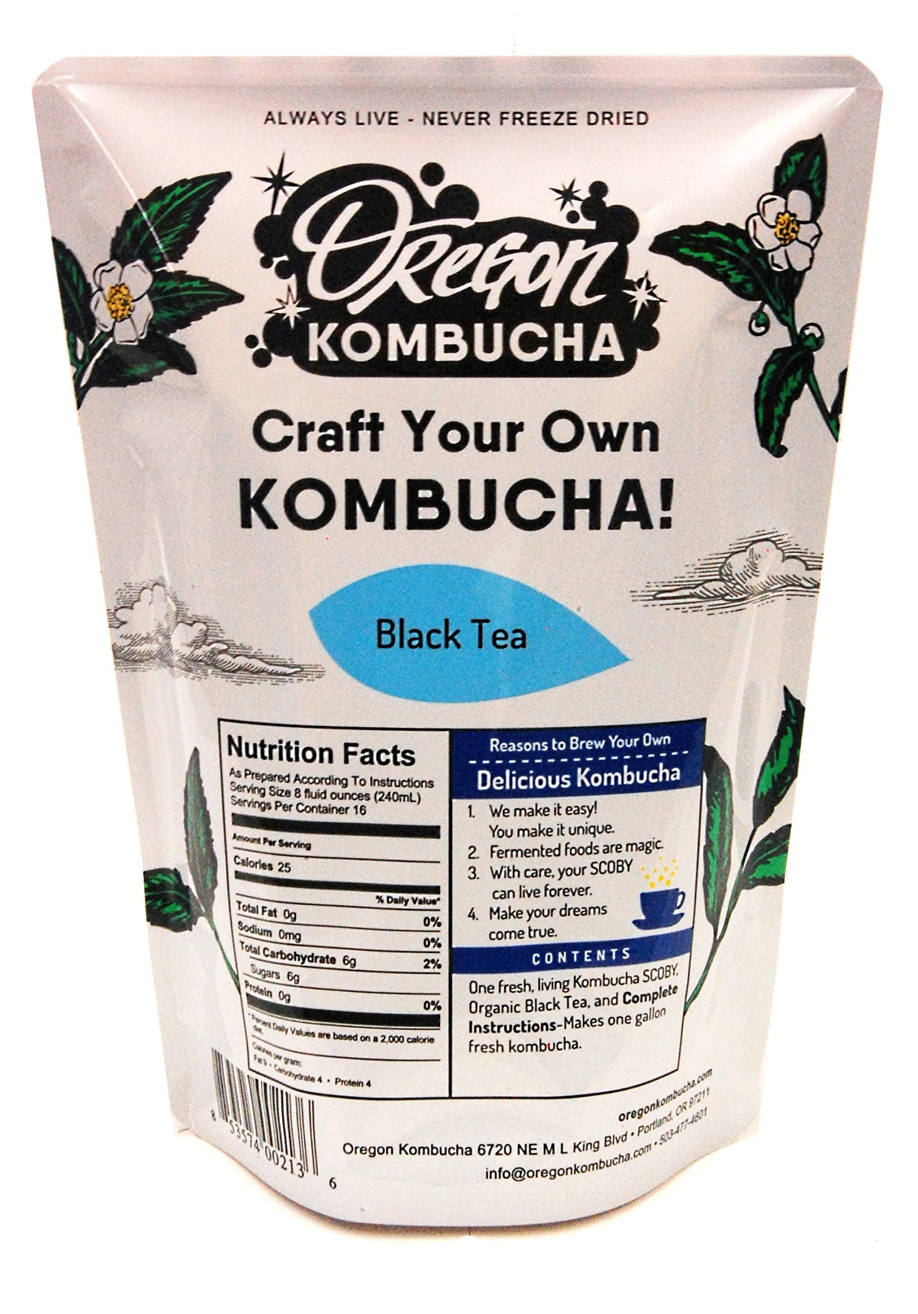 Oregon Kombucha, Black Tea Kombucha Starter Kit, 16.8 Ounce