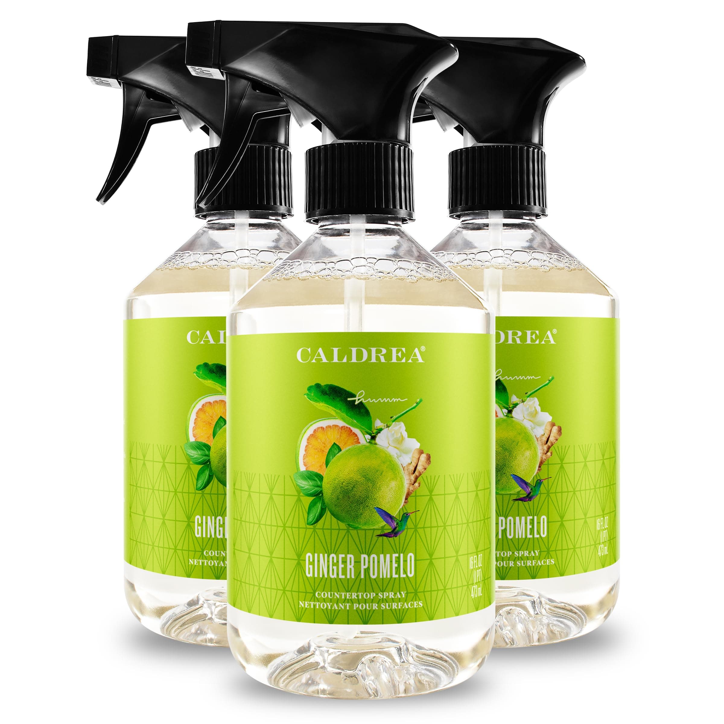 Multi-surface Countertop Spray Cleaner, Made with Vegetable Protein Extract, Ginger Pomelo, 16 oz, 3 Pack